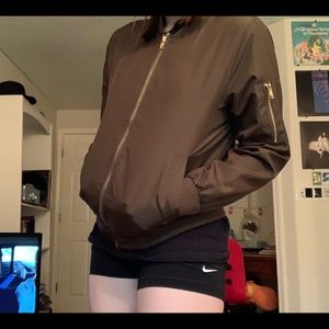 army green bomber jacket